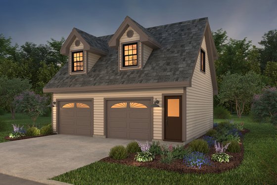 Exterior - Front Elevation 4 for Farmhouse House Plan #47-1081 - 1 bed, 1 bath