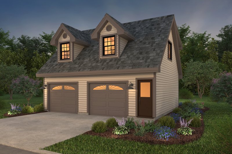 House Blueprint - Exterior - Front Elevation 4 for Farmhouse House Plan #47-1081 - 1 bed, 1 bath