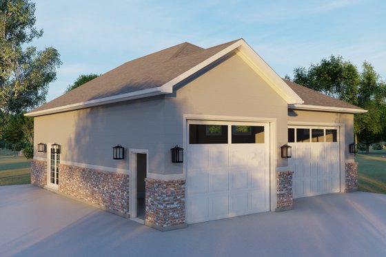 Exterior - Front Elevation 3 for Traditional House Plan #1060-126, 1 bath