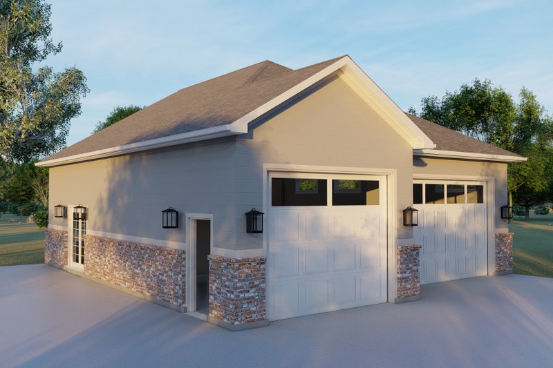 Architectural House Design - Exterior - Front Elevation 3 for Traditional House Plan #1060-126, 1 bath