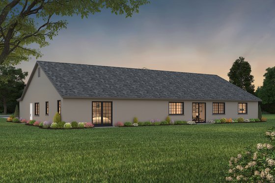 Exterior - Rear Elevation 3 for Ranch House Plan #1-689 - 4 bed, 2.5 bath