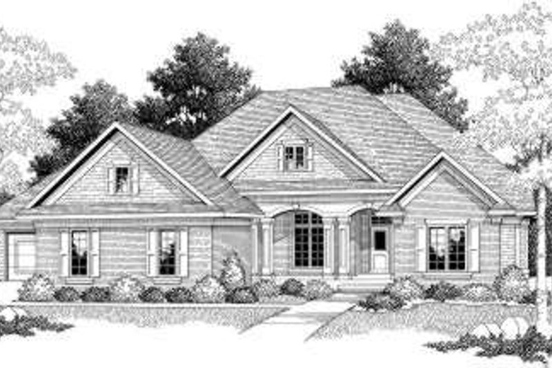 Home Plan - Traditional Exterior - Front Elevation Plan #70-586