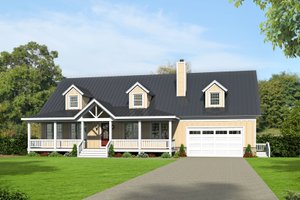 Country Exterior - Front Elevation Plan #932-207