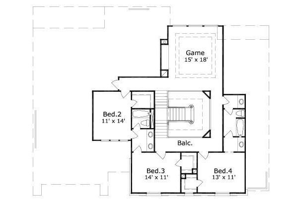 European Floor Plan - Upper Floor Plan #411-767