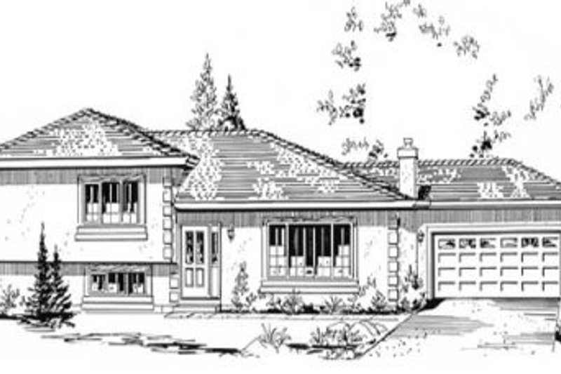 House Blueprint - European Exterior - Front Elevation Plan #18-9070