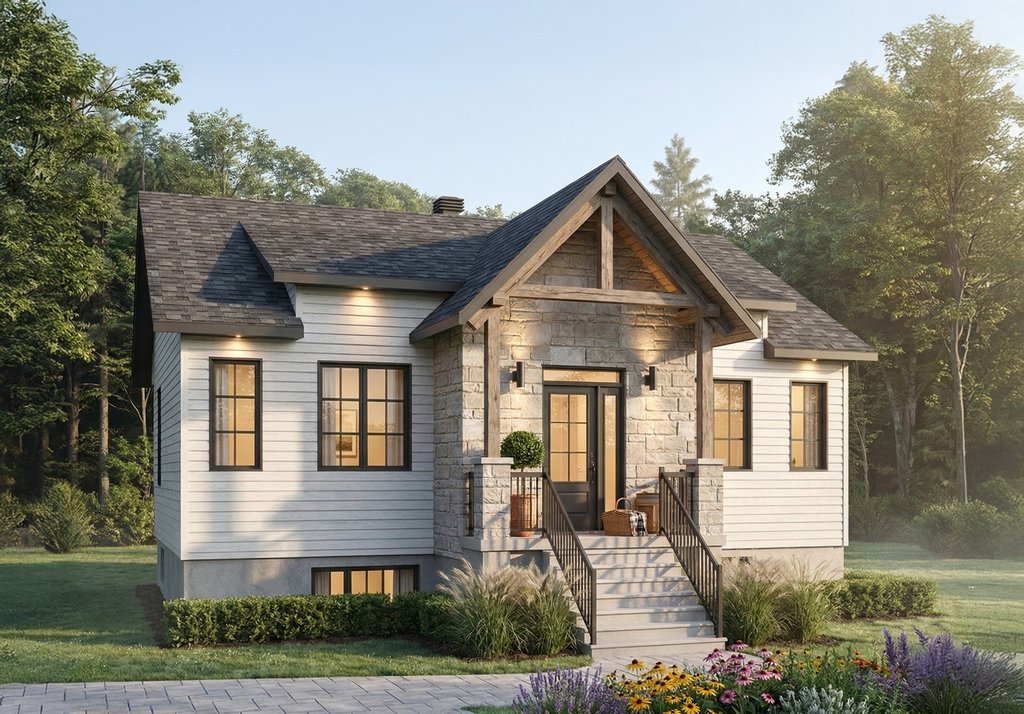 Exterior - Front Elevation 2 for Farmhouse House Plan #23-2716 - 2 bed, 1 bath