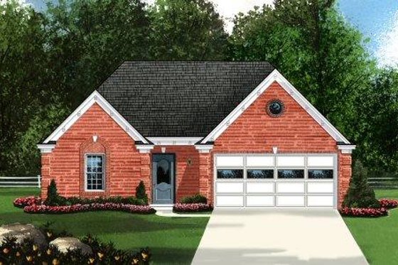 Exterior - Front Elevation for Traditional House Plan #424-162 - 3 bed, 2 bath