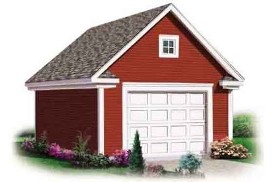 Exterior - Front Elevation 3 for Traditional House Plan #23-428, 0 bath