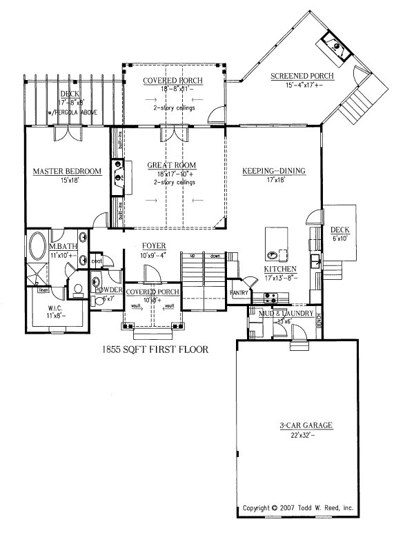 House Design - Craftsman Floor Plan - Main Floor Plan #437-5