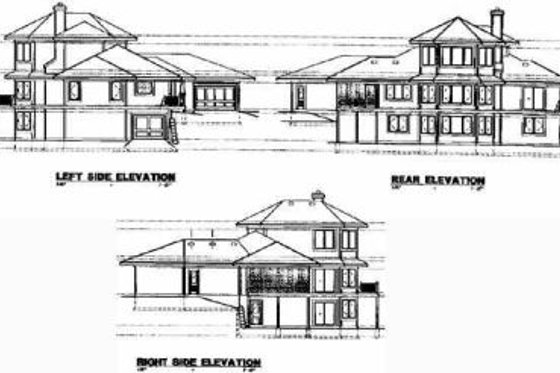 Exterior - Rear Elevation for Modern House Plan #67-213 - 3 bed, 3 bath