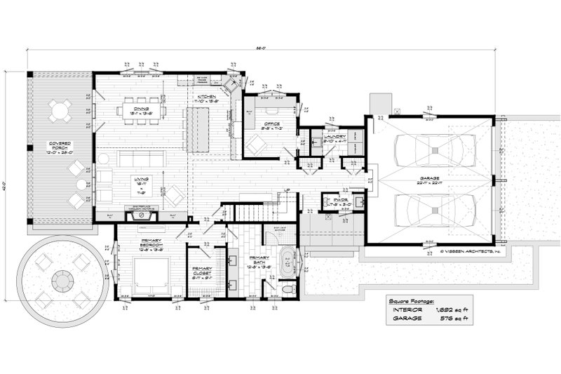 House Design - Floor Plan - Main Floor for Cottage House Plan #928-398 - 3 bed, 3.5 bath