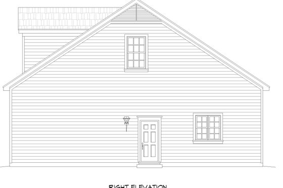 Exterior - Other Elevation 1 for Traditional House Plan #932-486, 0.5 bath
