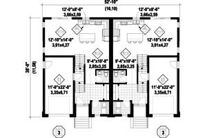 Floor Plan - Main Floor for Contemporary House Plan #25-4611 - 6 bed, 4 bath