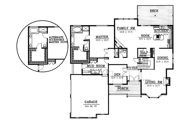 Farmhouse Floor Plan - Main Floor Plan #100-218