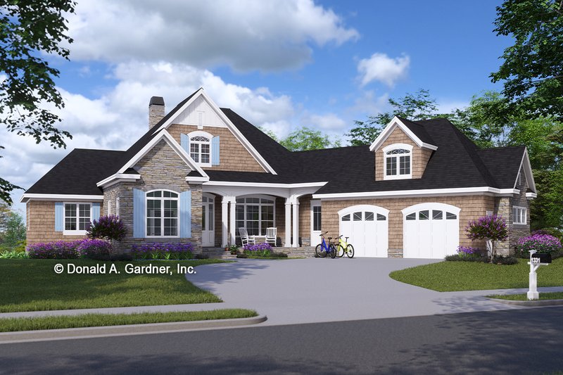 Architectural House Design - Country Exterior - Front Elevation Plan #929-993