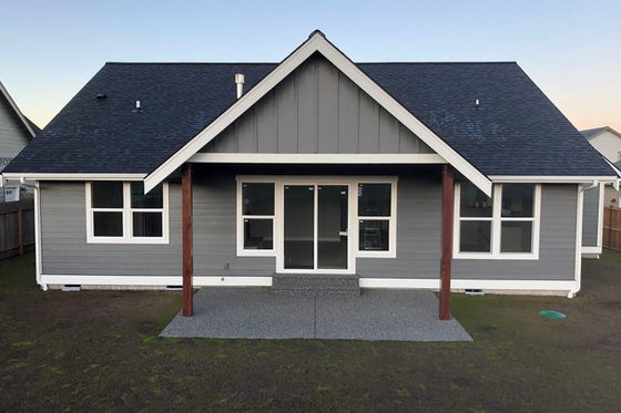 Exterior - Rear Elevation for Craftsman House Plan #1070-46 - 3 bed, 2 bath