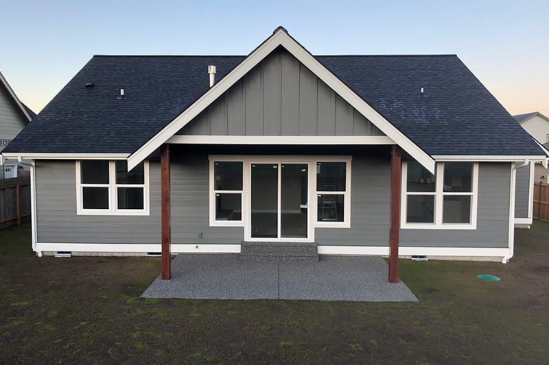 Architectural House Design - Exterior - Rear Elevation for Craftsman House Plan #1070-46 - 3 bed, 2 bath
