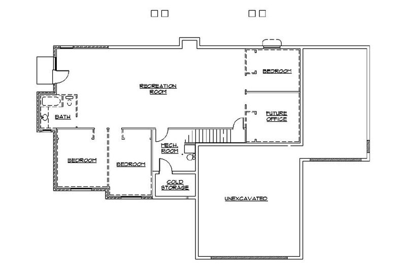 Home Plan - Floor Plan - Lower Floor for Traditional House Plan #5-247 - 5 bed, 3.5 bath