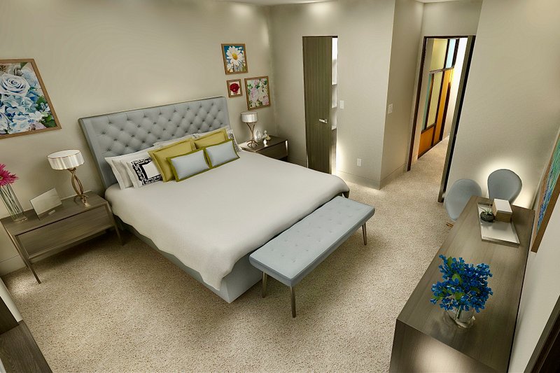 Dream House Plan - Interior - Bedroom for Modern House Plan #489-16 - 4 bed, 4.5 bath