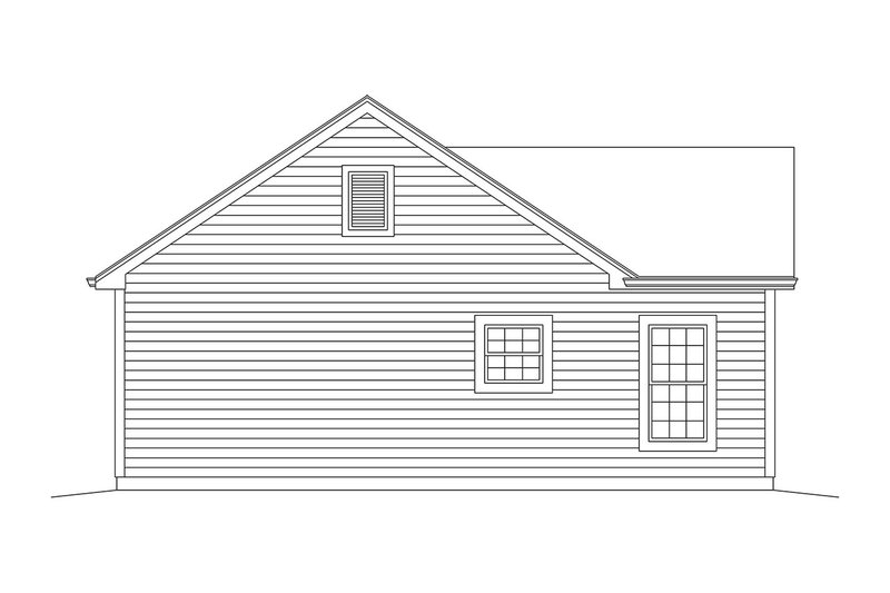 House Blueprint - Exterior - Other Elevation 1 for Country House Plan #57-651 - 2 bed, 1 bath