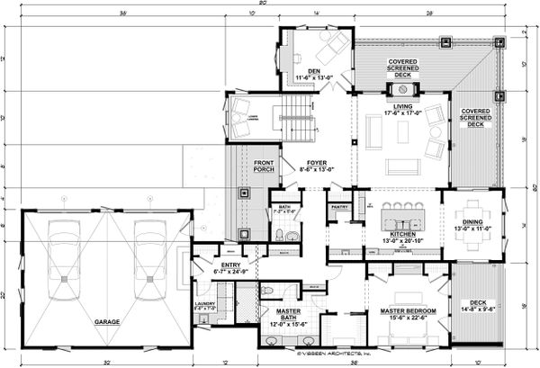 House Plan Design - Cottage Floor Plan - Main Floor Plan #928-319