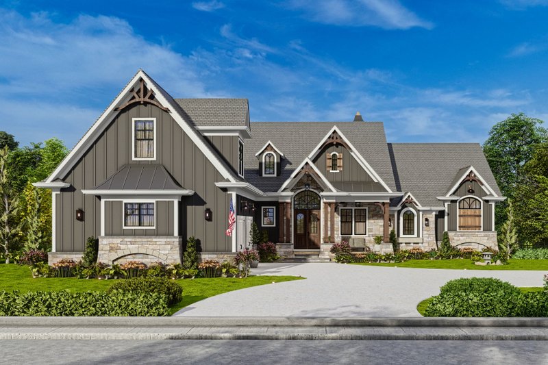 Dream House Plan - Exterior - Front Elevation 10 for Craftsman House Plan #54-585 - 3 bed, 3.5 bath