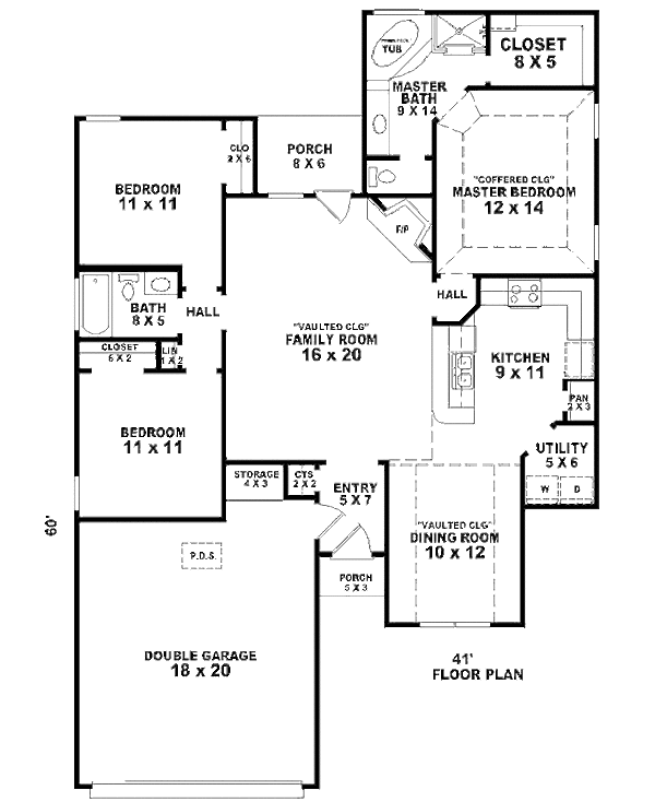 European Floor Plan - Main Floor Plan #81-13814