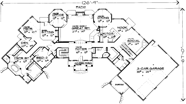 European Floor Plan - Main Floor Plan #308-159