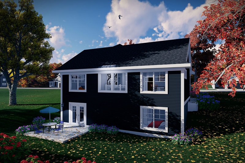 House Design - Exterior - Rear Elevation for Ranch House Plan #70-1507 - 3 bed, 2.5 bath