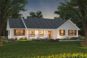 House Blueprint - Ranch Exterior - Front Elevation Plan #427-9
