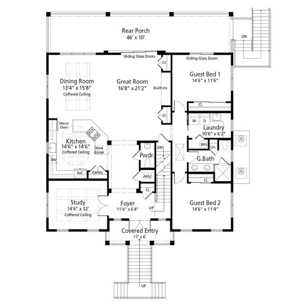 Cottage Floor Plan - Main Floor Plan #938-154