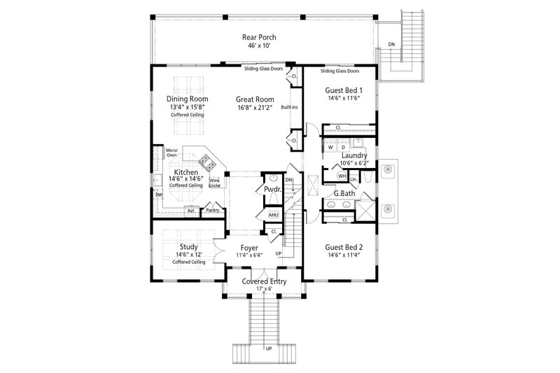 Dream House Plan - Floor Plan - Main Floor for Cottage House Plan #938-154 - 3 bed, 2.5 bath