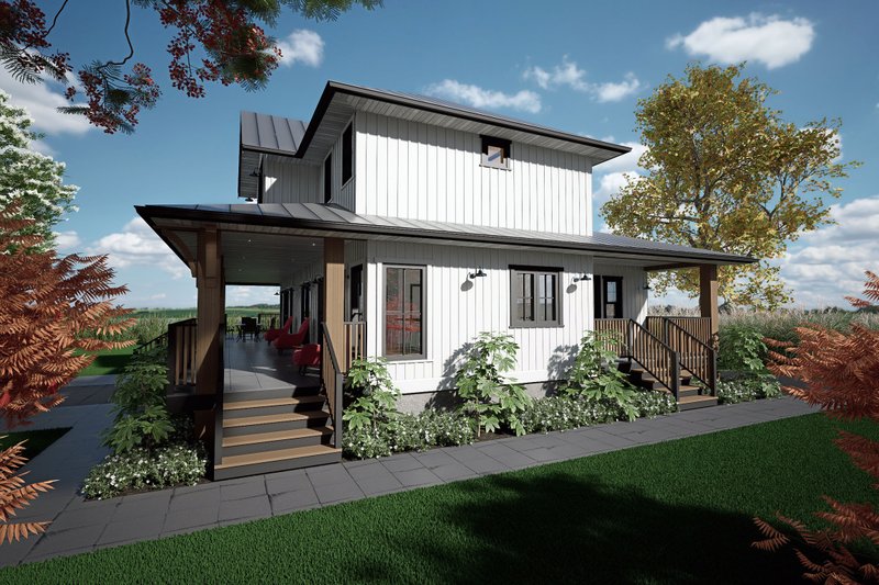 House Plan Design - Exterior - Other Elevation 1 for Farmhouse House Plan #1101-17 - 4 bed, 3 bath