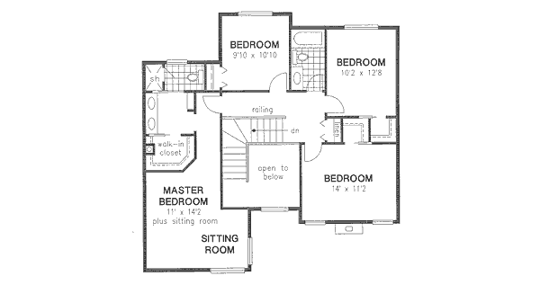 Home Plan - European Floor Plan - Upper Floor Plan #18-9006
