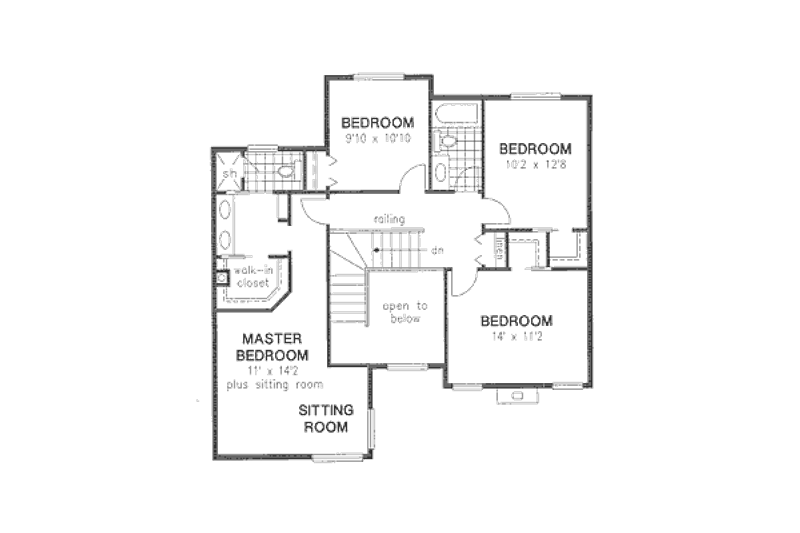 Dream House Plan - Floor Plan - Upper Floor for European House Plan #18-9006 - 5 bed, 3 bath
