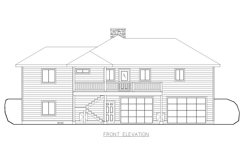 House Design - Exterior - Front Elevation 3 for Craftsman House Plan #117-1004 - 2 bed, 2 bath