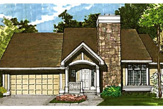 Exterior - Front Elevation for Craftsman House Plan #320-345 - 3 bed, 2.5 bath
