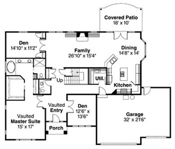 Dream House Plan - Floor Plan - Main Floor Plan #124-716