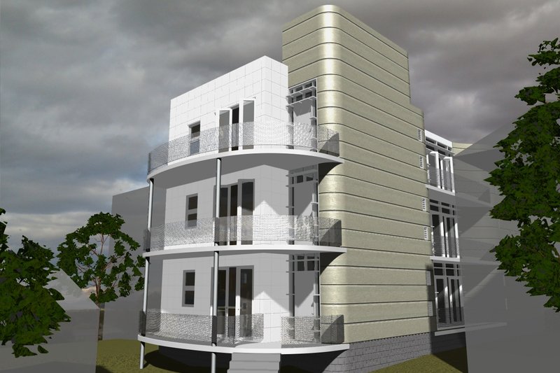 Dream House Plan - Exterior - Rear Elevation for Contemporary House Plan #535-20 - 3 bed, 2.5 bath