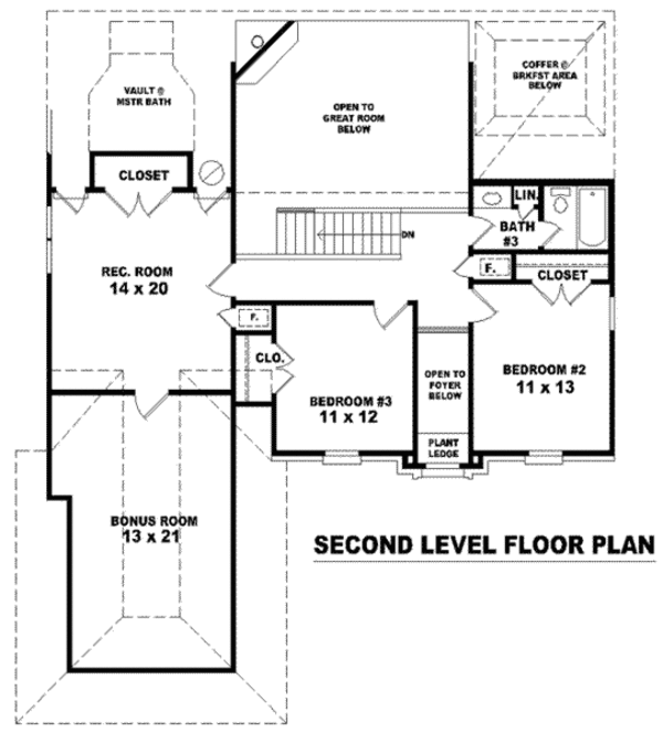 European Floor Plan - Upper Floor Plan #81-793