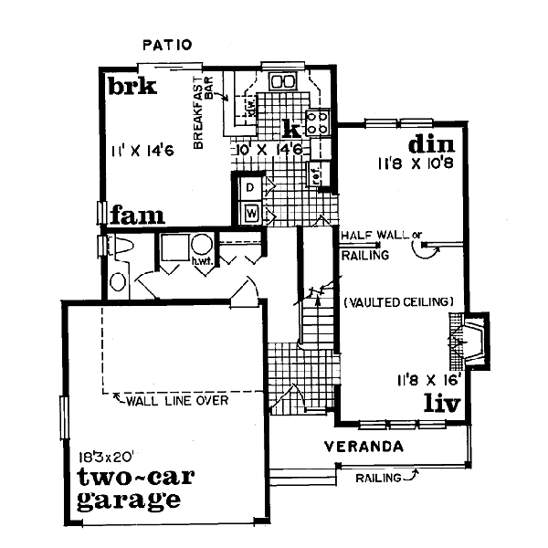 Traditional Floor Plan - Main Floor Plan #47-149