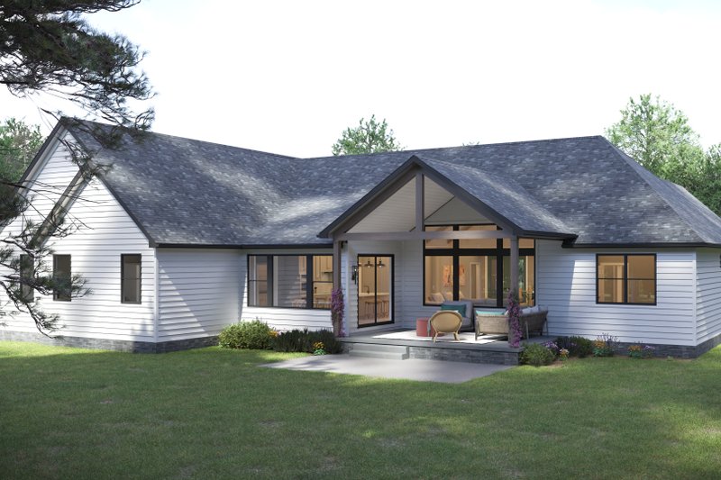 Dream House Plan - Exterior - Rear Elevation for Farmhouse House Plan #1089-44 - 3 bed, 2.5 bath