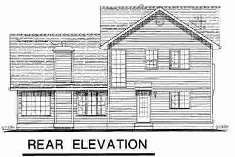 Dream House Plan - Exterior - Rear Elevation for Traditional House Plan #18-3108 - 3 bed, 2.5 bath