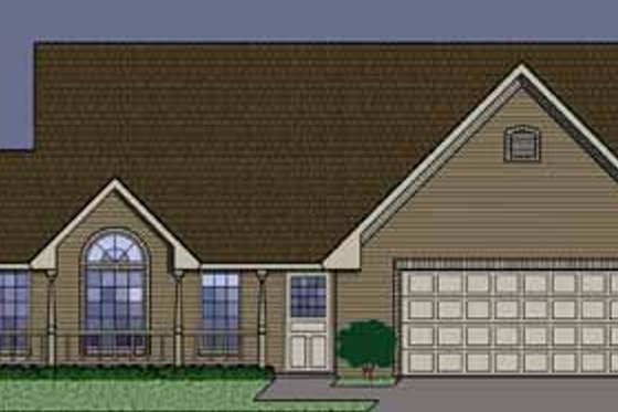 Exterior - Front Elevation for Traditional House Plan #65-102 - 3 bed, 3 bath