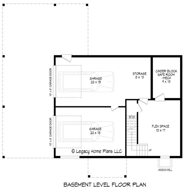 Country Floor Plan - Lower Floor Plan #932-771