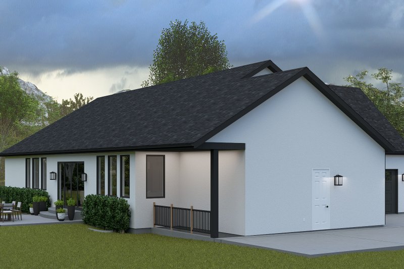 House Blueprint - Exterior - Other Elevation for European House Plan #1060-443 - 3 bed, 2 bath