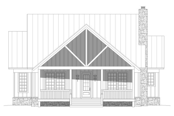 Exterior - Front Elevation 3 for Country House Plan #932-594 - 3 bed, 3.5 bath