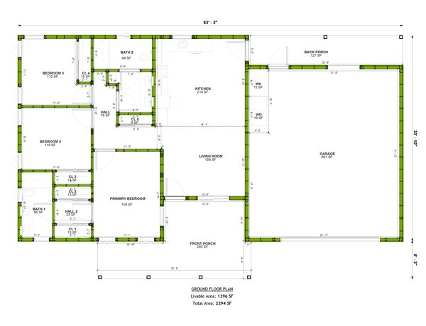 Modern Floor Plan - Main Floor Plan #1106-179