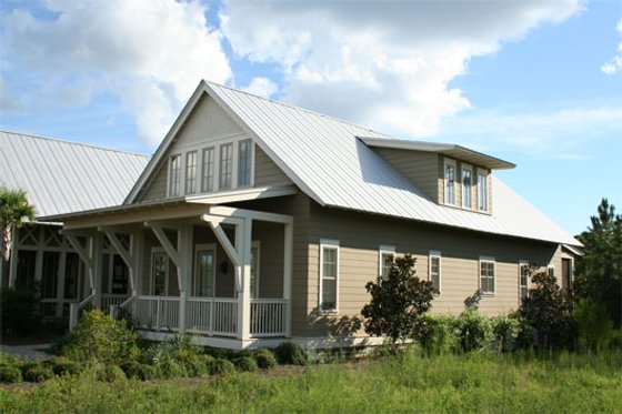 Exterior - Front Elevation for Beach House Plan #443-8 - 4 bed, 3.5 bath