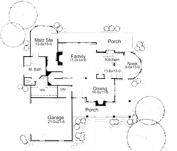 House Design - Country Floor Plan - Main Floor Plan #120-136